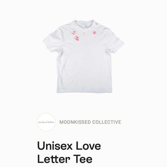 RARE Moonkissed Collective Love Letter Baby Cropped Tshirt Women’s Size XS/S - Picture 3 of 4